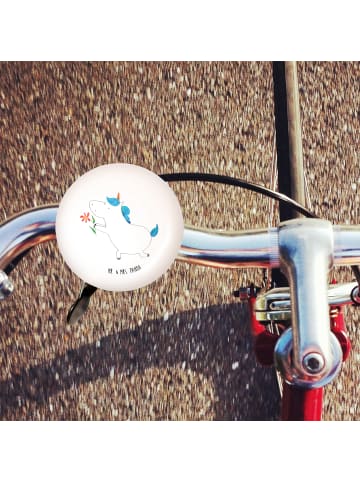 Mr. & Mrs. Panda Fahrradklingel Einhorn Blume ohne Spruch in Weiß