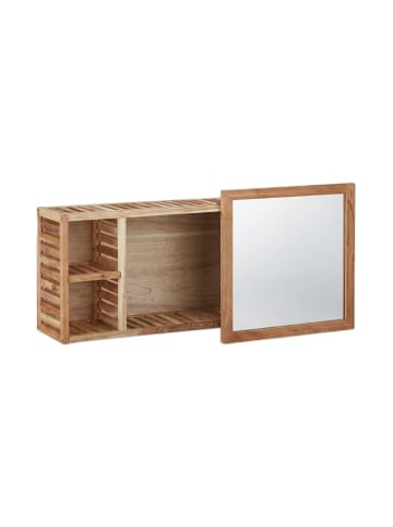relaxdays Wandregal in Natur - (B)80 x (H)30 x (T)17 cm