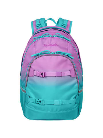 McNeill Schulrucksack MILO blueberry + Schlampermäppchen in pink-türkis