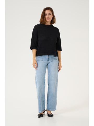 Kaffe Strickpullover KAsevita Baggy fit in Black Deep