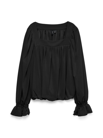 Vero Moda VMTILLY LS SQUARE NECK TOP JRS GA in Black