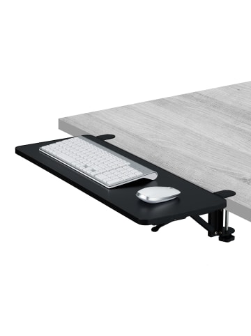 relaxdays Schreibtischverlängerung in Schwarz - (B)65 x (T)24 cm