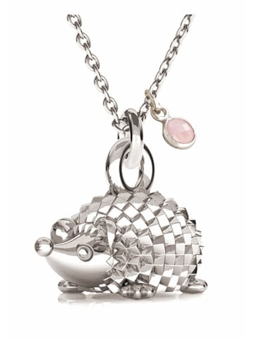 Gemshine Kette mit Anhänger IGEL in silver coloured
