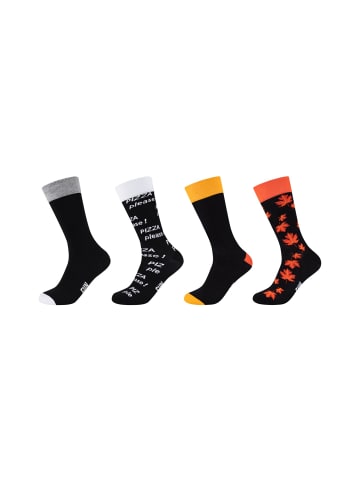 Fun Socks Socken 4er Pack graphics in Schwarz