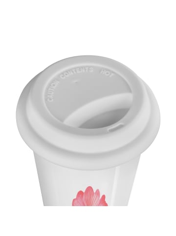 Mr. & Mrs. Panda Thermobecher Blume HageRundunge ohne Spruch in Weiß