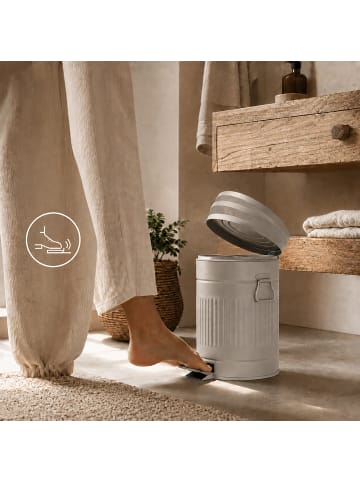 relaxdays Kosmetikeimer in Grau - 5 Liter