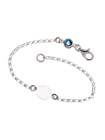 ChainMAGPIE 925 Silber Armband mit blauem Swarovski Kristall