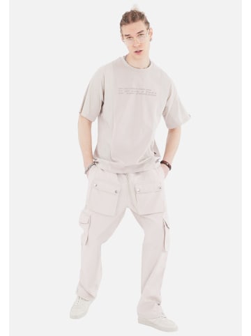 Megaman Herren Set T-Shirt Baumwolle 320gsm Jogginghose Jogger in Beige