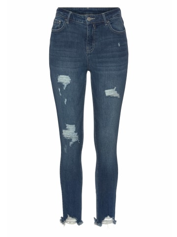 Buffalo Destroyed-Jeans in dark-blue-washed