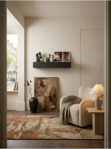 KADIMA DESIGN Wandregal 60x10x20 cm Mango Massivholz / Steinoptik Hängeregal Modern