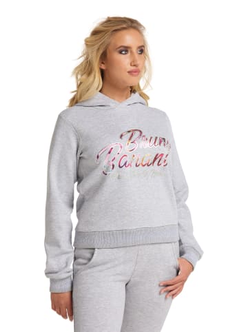 Bruno Banani Hoodie ohne Reißverschluss BRYANT in Grau / Melange