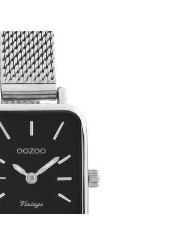 Oozoo Analog-Armbanduhr Oozoo Vintage Series silber extra groß (ca. 21x26mm)