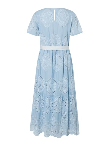 More & More feminines Maxikleid, Volant in colour contrast lace