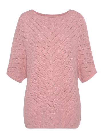 LASCANA Ajourpullover in mauve