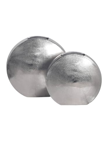 FineBuy Blumentopf in Silber / Aluminium / 35x14x34
