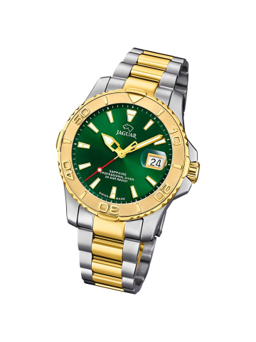 Jaguar Analog-Armbanduhr Jaguar Pro Diver silber, gold groß (ca. 40mm)
