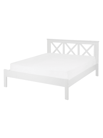 Beliani 2-tlg Doppelbett TANNAY in Weiß