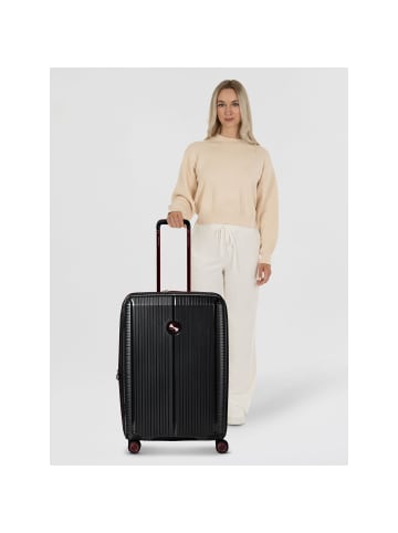 Polestream Paris 4 Rollen Trolley 69 cm mit Dehnfalte black metallic