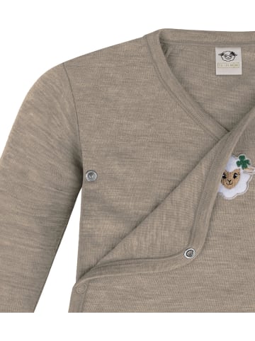 Normani Outdoor Sports Baby Merino Wickelbody Langarm Kaitaia in Beige
