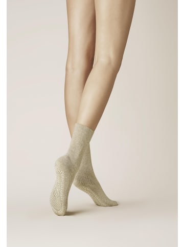 Kunert Socken Homesocks antirutsch in Beige