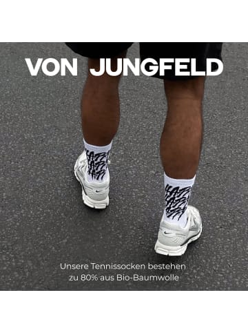 von Jungfeld Tennissocken Happy Tennis Socken in Weiß