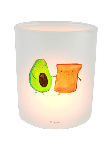 Mr. & Mrs. Panda Kerzenglas Avocado Toast ohne Spruch in Transparent
