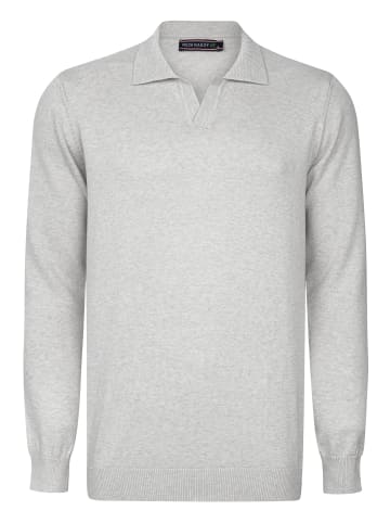 Felix Hardy Polo Kragen Langarm Pullover in Grau