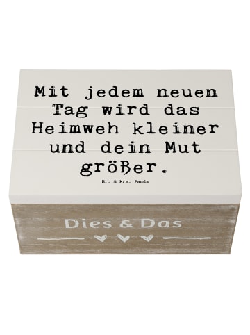 Mr. & Mrs. Panda Box Spruch Heimweh überwinden Mut mit Spruch in Weiß