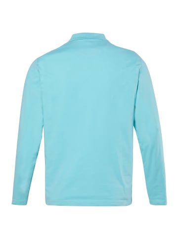 Men Plus Poloshirt in helles türkis