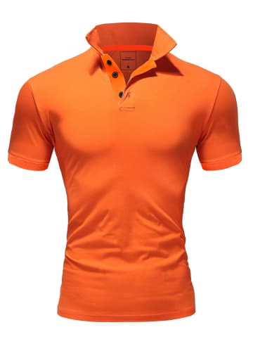 Amaci&Sons Basic Kurzarm Poloshirt MAINE in Orange