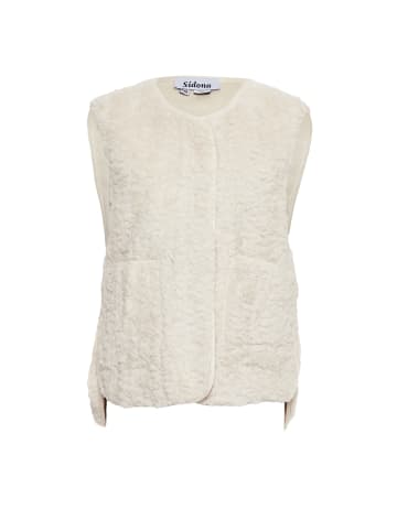 Sidona Damen Weste in Wollweiss