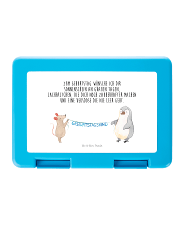 Mr. & Mrs. Panda Bento Box Maus Pinguin Geburtstag mit Spruch in Weiß