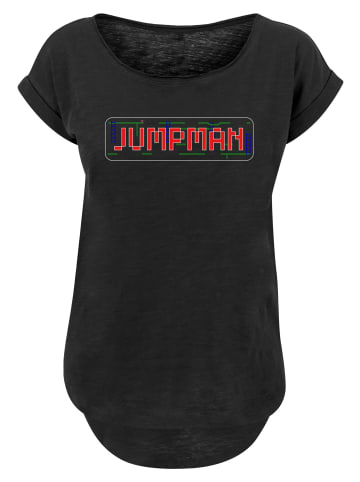 F4NT4STIC Long Cut T-Shirt Retro Gaming Jumpman in schwarz