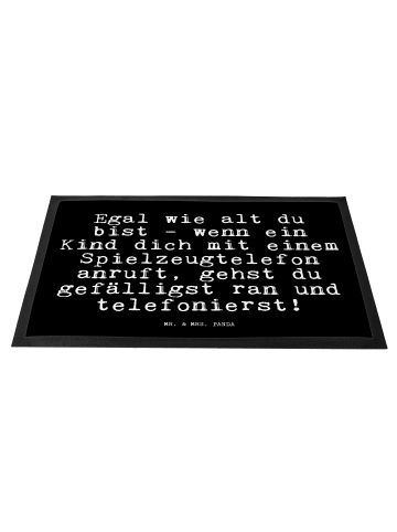 Mr. & Mrs. Panda Schmutzfangmatte Egal wie alt du... mit Spruch in Schwarz