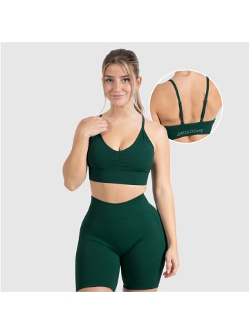 SMILODOX Sport BH Maria Solid Scrunch in Petrol