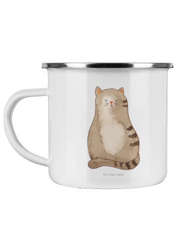 Mr. & Mrs. Panda Teetasse Katze Sitzen ohne Spruch in Weiß