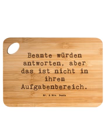 Mr. & Mrs. Panda Holzbrett Spruch Beamtin Humor mit Spruch in Braun