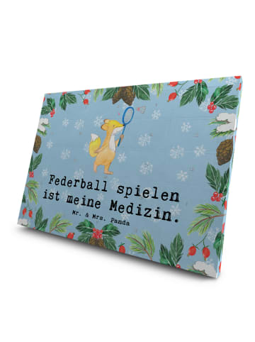 Mr. & Mrs. Panda Advents-Teekalender Fuchs Federball spielen mit... in Eisblau