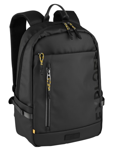 Camel Active EXPLORE Rucksack aus recyceltem Nylon in Schwarz