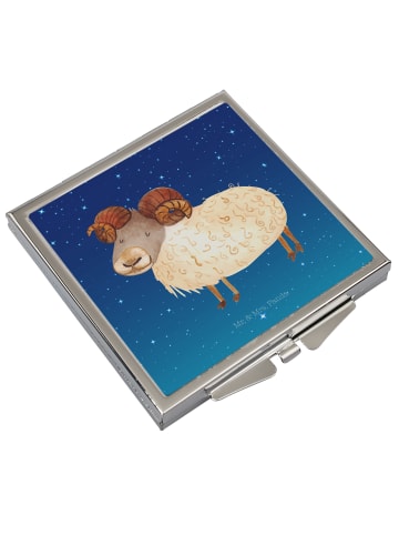 Mr. & Mrs. Panda Handtaschenspiegel quadratisch Sternzeichen Wid... in Sternenhimmel Blau