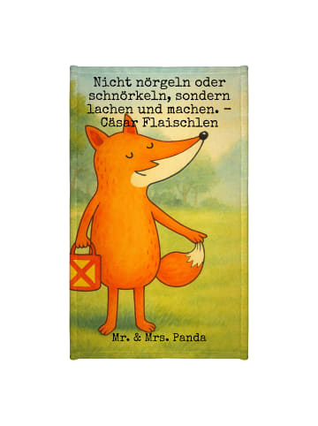 Mr. & Mrs. Panda Gästehandtücher Fuchs Laterne Design mit Spruch in Weiß