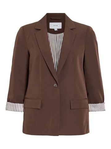 Vila Einreihiger Blazer in Coffee Bean