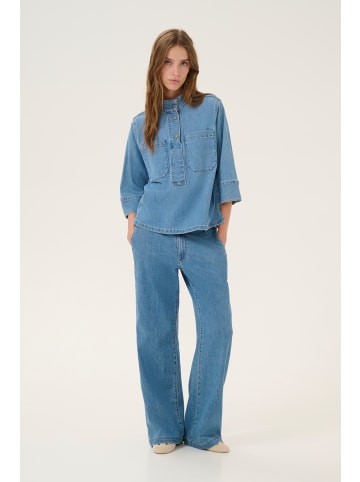 My Essential Wardrobe Langarm-Bluse LaraMW Baggy fit in Medium Blue Wash