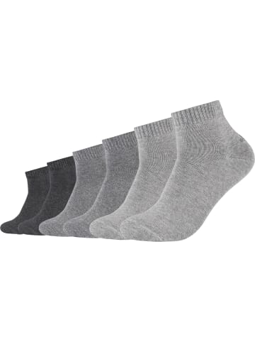 s.Oliver Baumwolle Unisex-Kurzsocken 6 Paar in grau/anthrazit