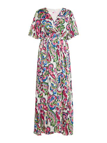 IZIA Damen Kleid in Weiss Mehrfarbig