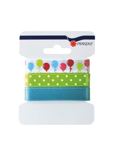 ROTH Schleifenband Luftballon, 1,5/1,5/1,5 cm x 4,5m gesamt in Hellblau