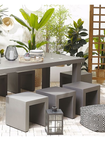 Beliani 2er-Set Gartenstuhl TARANTO in Grau