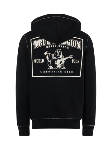 True Religion Kapuzenpullover Big T in schwarz - 0001