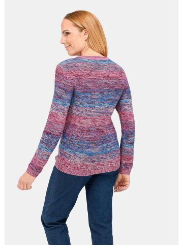 GOLDNER Multicolor-Pullover Multicolor-Pullover mit erfrischendem Farbverlauf in cyclam / gemustert