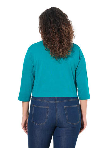 Ulla Popken Shirtjacke in klassisch petrol